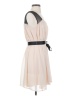 Angie 100% Polyester Solid Tan Cocktail Dress Size S - photo 4