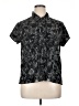 Claudia Richard 100% Polyester Paisley Black Short Sleeve Blouse Size XL - photo 1