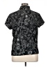 Claudia Richard 100% Polyester Paisley Black Short Sleeve Blouse Size XL - photo 2