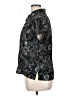 Claudia Richard 100% Polyester Paisley Black Short Sleeve Blouse Size XL - photo 5