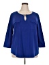 Company Ellen Tracy Blue 3/4 Sleeve Blouse Size XXL - photo 1
