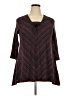 Hannah Chevron-herringbone Burgundy Purple Pullover Sweater Size 1X - photo 1