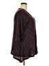 Hannah Chevron-herringbone Burgundy Purple Pullover Sweater Size 1X - photo 4