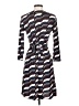 Ann Taylor 100% Polyester Chevron-herringbone Blue Casual Dress Size 2 - photo 2