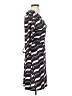 Ann Taylor 100% Polyester Chevron-herringbone Blue Casual Dress Size 2 - photo 4