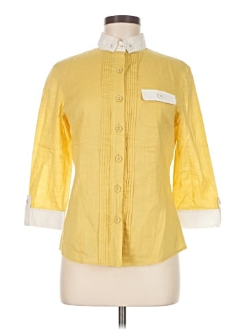 St. John 3/4 Sleeve Button-Down Shirt (view 1)