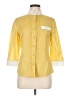 St. John 100% Cotton Color Block Yellow 3/4 Sleeve Button-Down Shirt Size 6 - photo 1