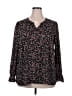 Renee C. Black Long Sleeve Blouse Size 2X - photo 1