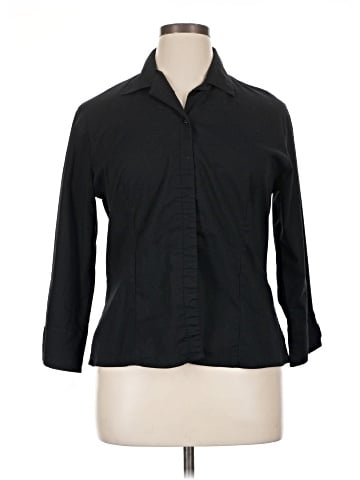 Kathie Lee 3/4 Sleeve Button-Down Shirt (view 1)