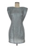 Nasty Gal Inc. 100% Polyester Metallic Silver Cocktail Dress Size 8 - photo 1