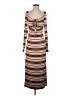Assorted Brands Stripes Brown Casual Dress Size S (estimated) - photo 1