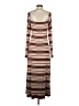 Assorted Brands Stripes Brown Casual Dress Size S (estimated) - photo 2