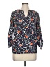 Daniel Rainn 100% Polyester Floral Purple 3/4 Sleeve Blouse Size M - photo 1