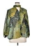 IMAN 100% Polyester Green 3/4 Sleeve Blouse Size XL - photo 1