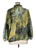IMAN 100% Polyester Green 3/4 Sleeve Blouse Size XL - photo 2