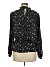 Lush 100% Polyester Black Long Sleeve Blouse Size M - photo 2
