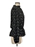 Lush 100% Polyester Black Long Sleeve Blouse Size M - photo 4