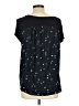Hinge 100% Viscose Black Short Sleeve Top Size L - photo 2