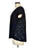 Hinge 100% Viscose Black Short Sleeve Top Size L - photo 5