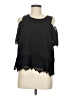 Kaari Blue 100% Polyester Black Sleeveless Blouse Size M - photo 1