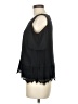 Kaari Blue 100% Polyester Black Sleeveless Blouse Size M - photo 5