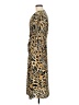 Topshop 100% Polyester Animal Print Gold Brown Casual Dress Size 8 - photo 5