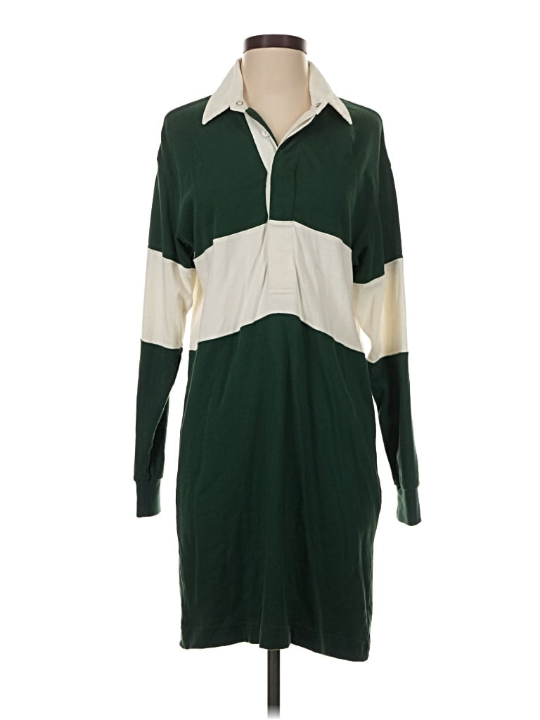 Pre-owned Ayr Long Sleeve Polo Shirt In Green