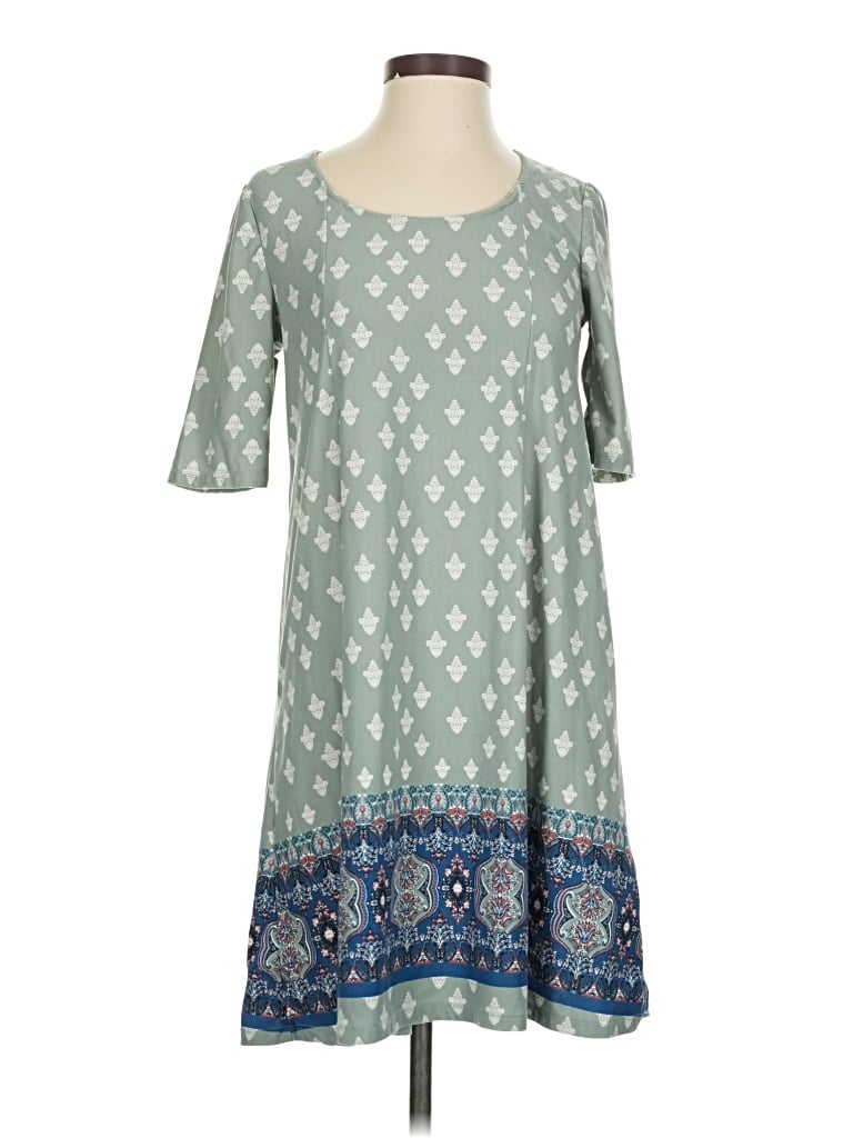 Pre-owned Pink Rose Casual Dress In Teal