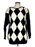 Maronie Argyle Black Pullover Sweater Size L - photo 1