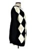 Maronie Argyle Black Pullover Sweater Size L - photo 4