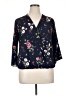 Moa Moa 100% Polyester Floral Black 3/4 Sleeve Blouse Size XL - photo 1