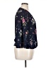 Moa Moa 100% Polyester Floral Black 3/4 Sleeve Blouse Size XL - photo 4
