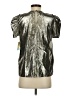 CeCe Metallic Silver Short Sleeve T-Shirt Size XS - photo 2