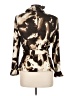 Per Se By Carlisle 100% Polyester Print Gold Brown Blazer Size 8 - photo 2