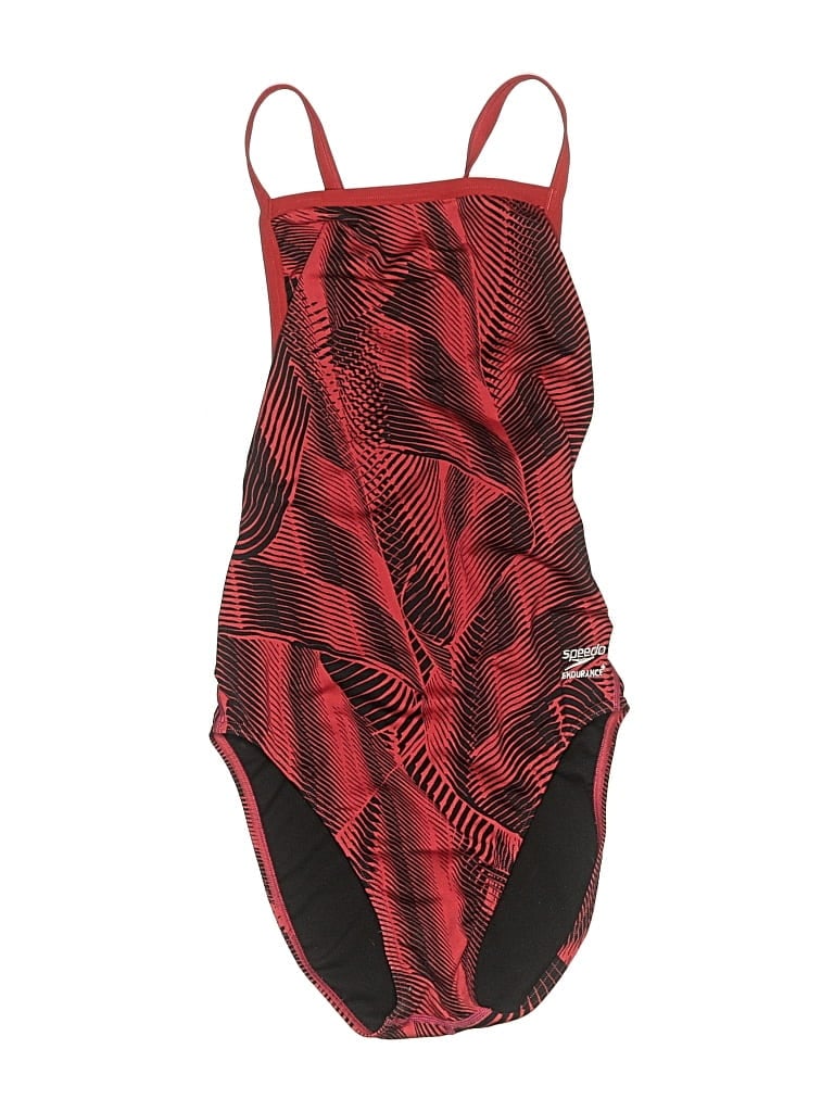Pre-owned Speedo One Piece Swimsuit In Red