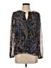 CeCe 100% Polyester Paisley Blue Long Sleeve Blouse Size S - photo 1