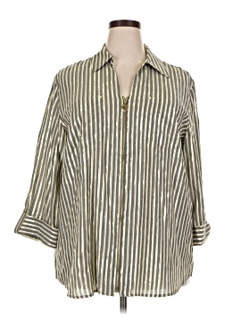 Anne Klein 3/4 Sleeve Button Down Shirt
