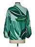 Assorted Brands 100% Polyester Color Block Green 3/4 Sleeve Blouse Size S - photo 2