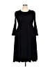 Nordstrom Rack 100% Polyester Solid Black Casual Dress Size 5X - photo 1