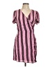 Leith 100% Rayon Stripes Pink Casual Dress Size L - photo 1