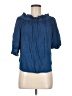 Style Envy Blue Short Sleeve Blouse Size M - photo 1