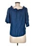 Style Envy Blue Short Sleeve Blouse Size M - photo 2