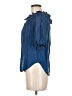 Style Envy Blue Short Sleeve Blouse Size M - photo 5