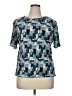 Blouseworks 100% Polyester Teal Short Sleeve Blouse Size 1X - photo 1