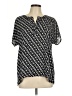 Grace Black Short Sleeve Blouse Size L - photo 1