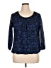 Covington Blue 3/4 Sleeve Blouse Size XL - photo 1
