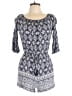 Pink Rose Paisley Blue Romper Size L - photo 1