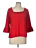 Assorted Brands Red 3/4 Sleeve Top Size L - photo 1