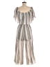 Audrey 3+1 Stripes Silver Tan Jumpsuit Size M (estimated) - photo 2
