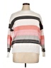 Shein Curve 100% Polyester Stripes White Pullover Sweater Size 0X - photo 1